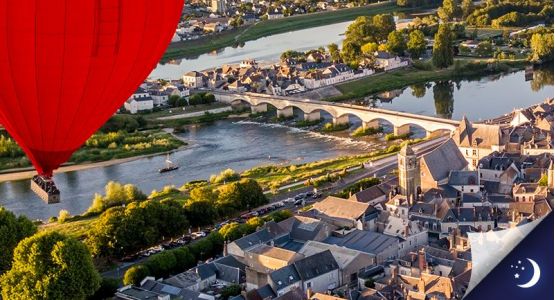 Vol en Touraine avec 1 nuit en hôtel 2* en 1/2 pension
