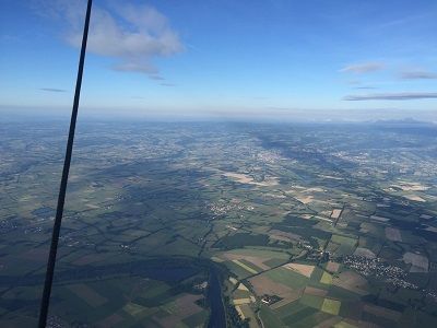 la région de Montrond-les-bains vue comme un oiseau