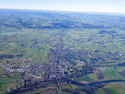 Montrond-les-bains vu du ciel depuis Art Montgolifères