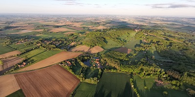 Panoramique des Monts des Flandres vu du ciel