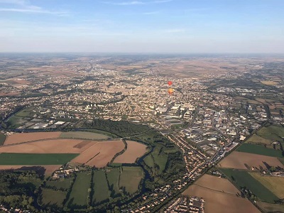 Plan générale de Niort vu du ciel