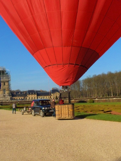 gonflage dans les jardins de Vaux-le-Vicomte