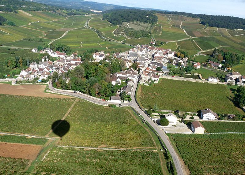 Vol en ballon village viticole