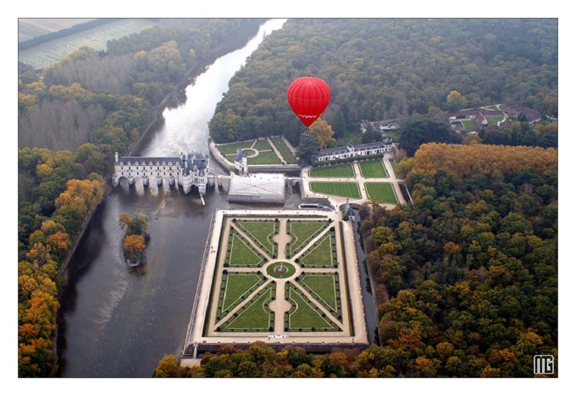 Château de Chenonceau et les jardins Art Montgolfières