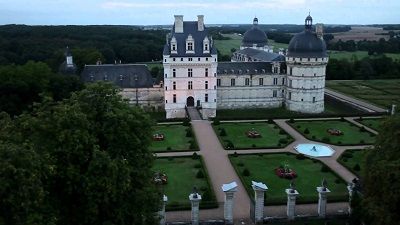 Vue aérienne du château de Valençay