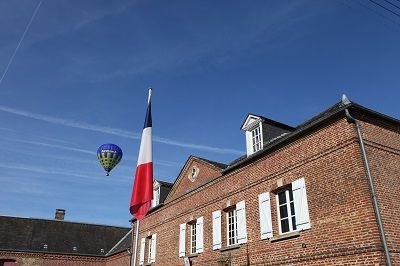 montgolfière dans le ciel du Vexin